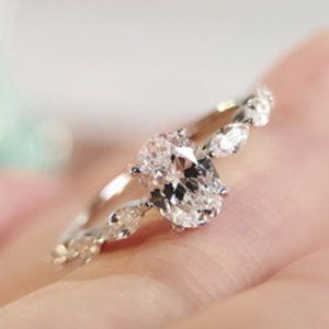 SIMULATION DOVE EGG ZIRCON RING FEMALE INS NE